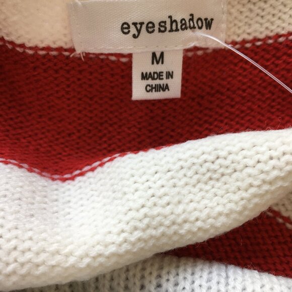 NWT EYESHADOW Meowy Catmas Cat Christmas Reindeer Antlers Applique Knit Overalls - Picture 2 of 16